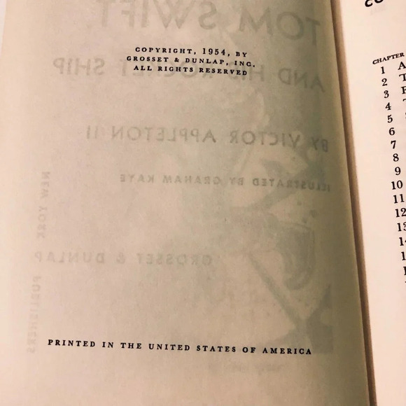 Vtg 1954 Tom Swift and His Rocket Ship by Victor Appleton - Picture 9 of 16